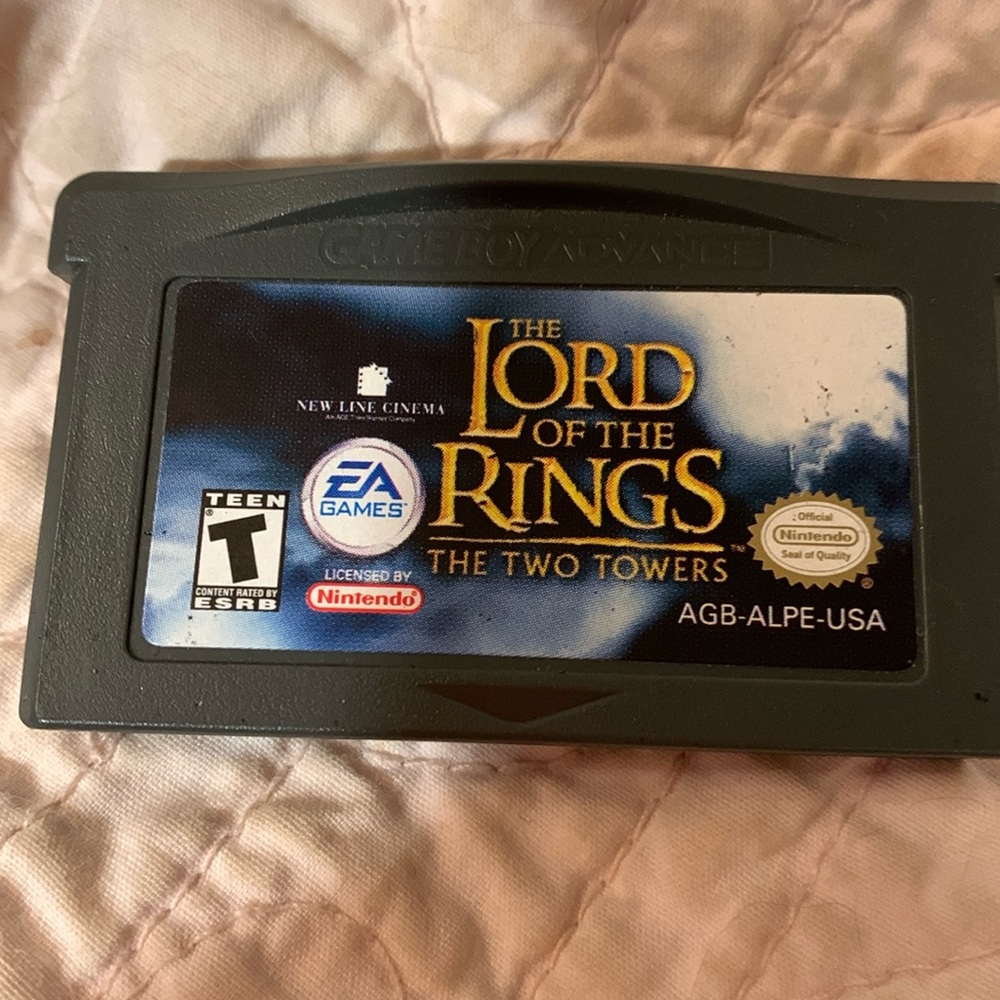Lord Of The Ring Nintendo Game Boy Cartridge